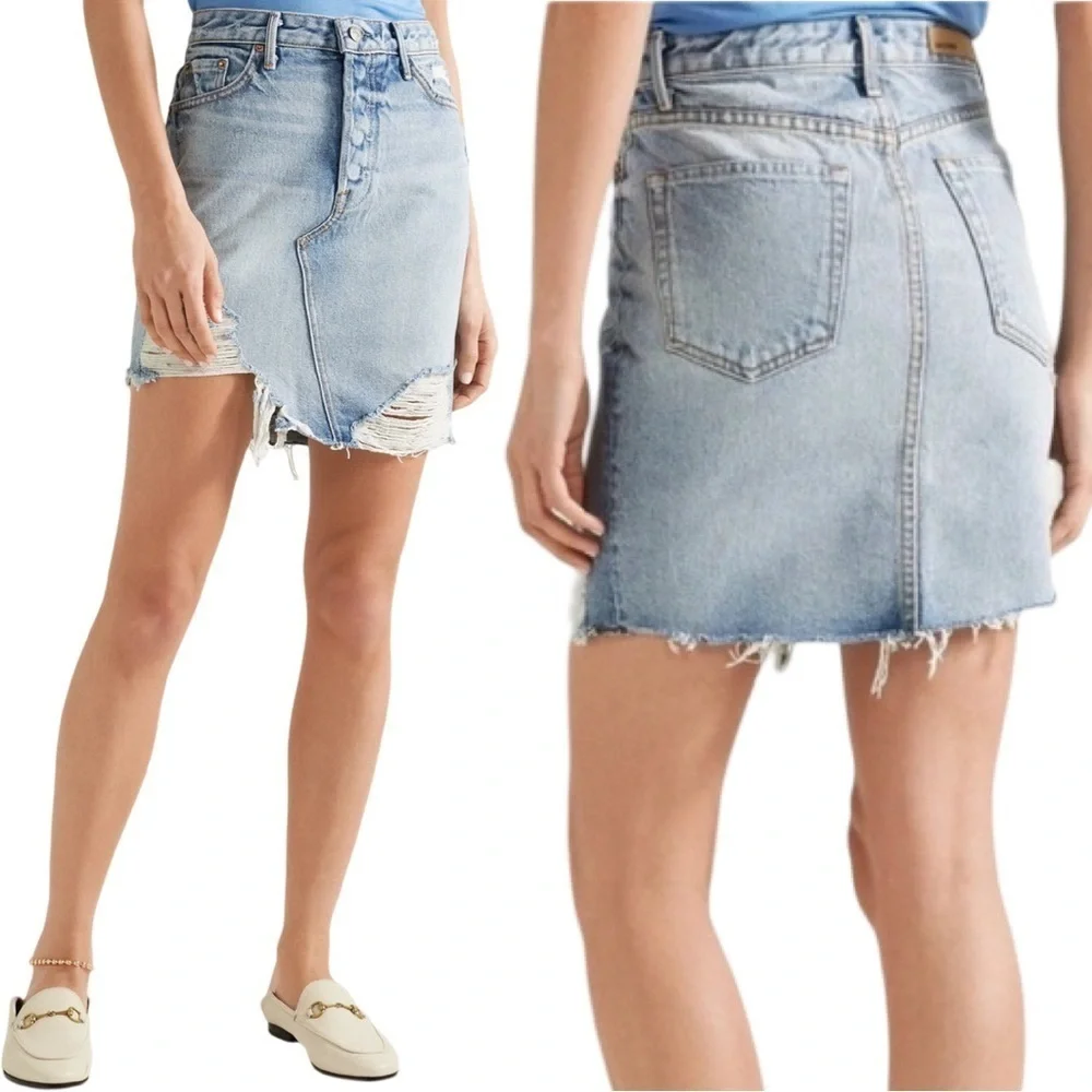 Revolve Grlfrnd Rhoda High Low Mini Skirt in Lava Bed Size 24